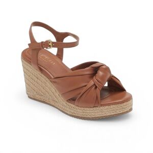 NEW Ted Baker London Taymin Knotted Espadrille Wedge Sandal Tan Sz 38.5